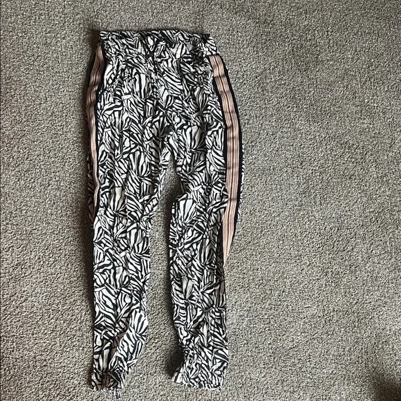 Maison Scotch Les Bons Vivants Multi Color Print Pattern Ankle Crop Casual Pants - Picture 1 of 6